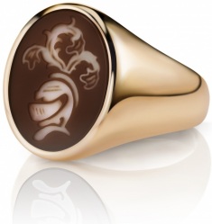 Siegelring signet rings Roségold Ritterhelm